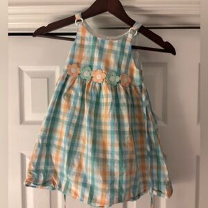 Florence Eiseman White Dress with Blue Embroidery